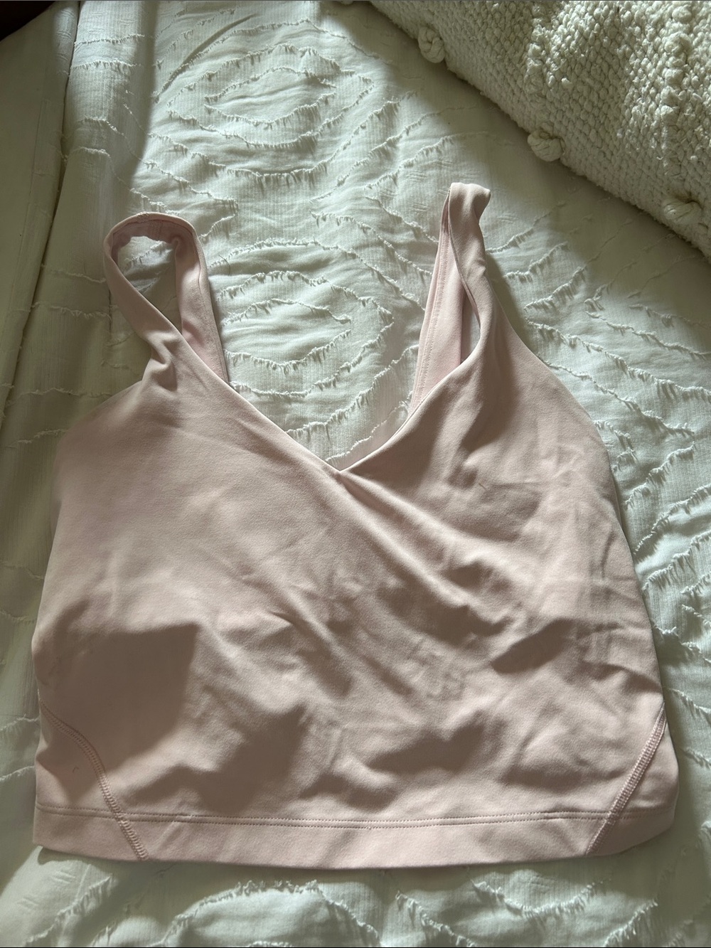 lululemon athletica Pale Pink V-Neck Sports Bralette
